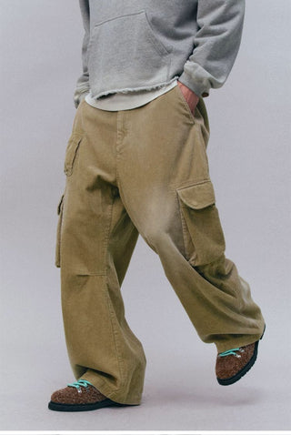[Monterest] Washed Corduroy Wide Leg Work Pants