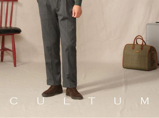 [CULTUM] Cashmere Blend Mock Neck Sweater