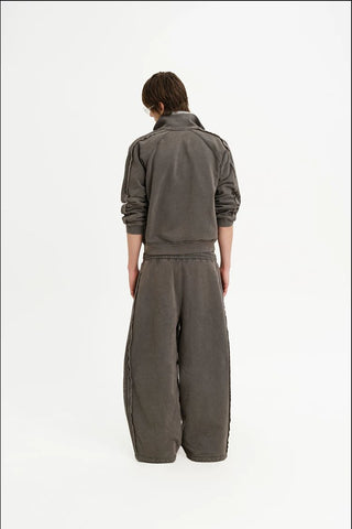 [MASONPRINCE] Washed Raw Edge Knit Set in Elephant Gray