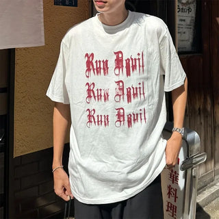 Devil Lettering Short-Sleeve T-Shirt