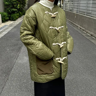 Quilted duffel down coat