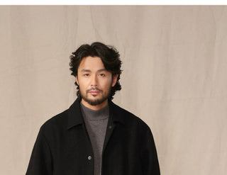 [CULTUM] Knit Collar Snap Button Jacket