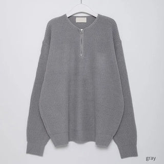 Round half-zip knit