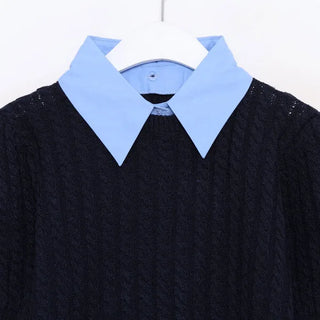 Colored Half Cable Knit