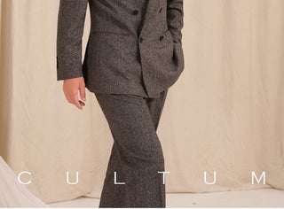 [CULTUM] Wool Blend Peak Lapel Suit Set