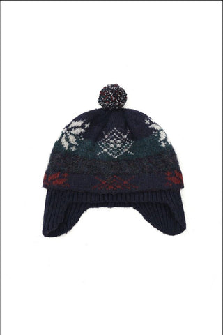 [MASONPRINCE] Fair Isle Cable Knit Winter Accessory Set