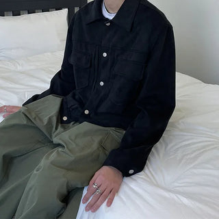 Pocket suede jacket
