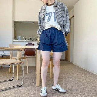 Banding cotton shorts
