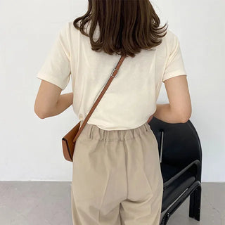 daily soft half neck T