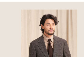 [CULTUM] Merino Wool Blend Herringbone Suit