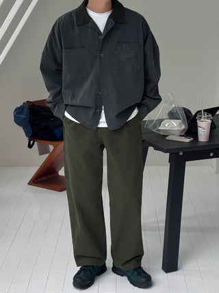 Slow Pigment Crop Work Shirt
