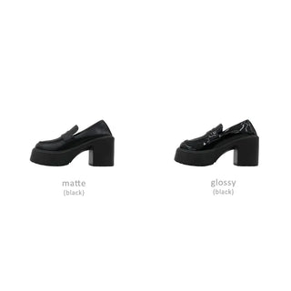 0493 Platform Loafers with Heels (2 colors)