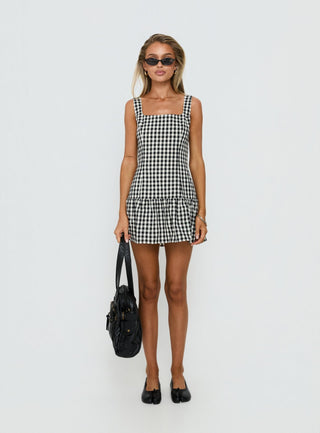 Orivelle Tie Back Playsuit Black / White
