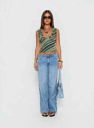 Ramos Low Rise Denim Jeans Bright Blue Wash Tall