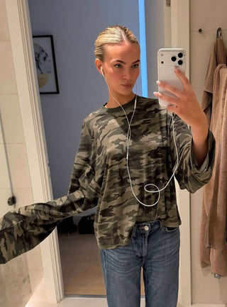 Bloom Long Sleeve Top Camo