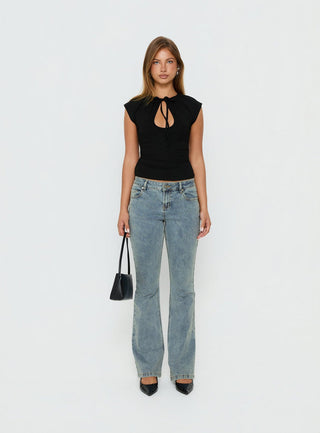 Bethany Low Rise Bootleg Jeans Ice Wash