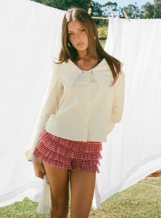 Biscotti Low Rise Bloomer Shorts Red Gingham