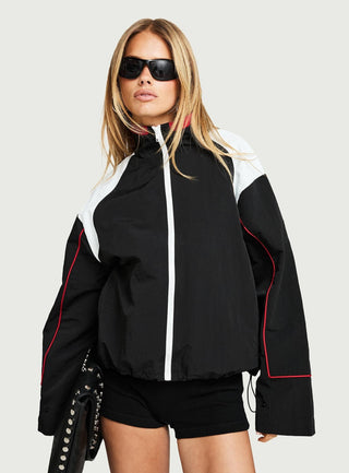 Shoreline Windbreaker Noir  White