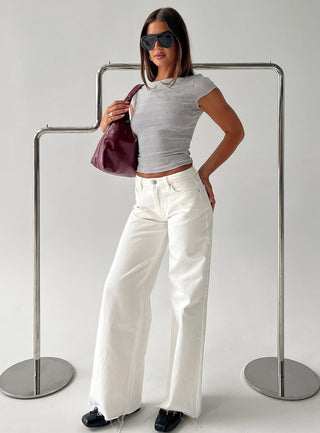 Darla Low Rise Straight Leg Jean White Petite