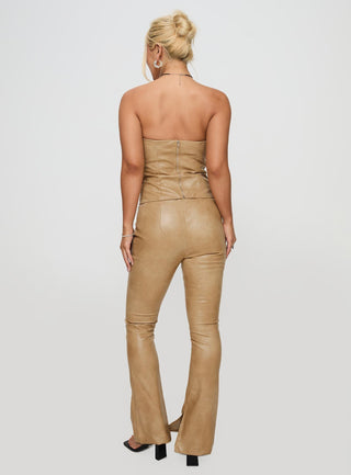 Roddie Lace Up Pants Brown