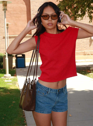 Dreamful Low Rise Mini Denim Shorts Mid Blue Wash