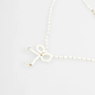 Pearl ribbon necklace