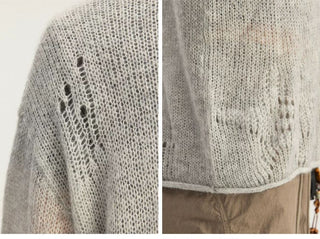 [Monterest] Mohair Blend Openwork Starfish Sweater