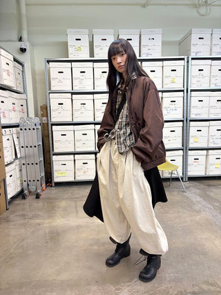 [NeverSeez] Pleated Wide-Leg Pants