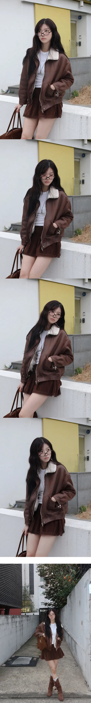 Corduroy lace belt mini skirt - 2 colors