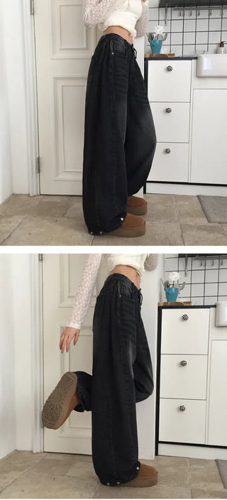 Peanut hip line side Split pants