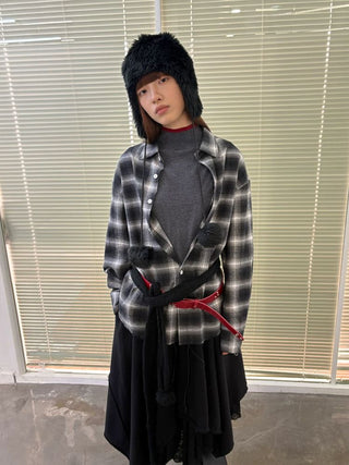 [NeverSeez] Woven Check Casual Shirt