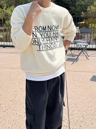 FROM NOW Intarsia Soft Knit