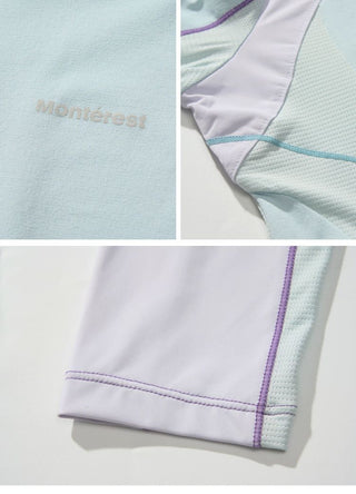 [Monterest] 5A Antibacterial Color Block Long Sleeve Tee