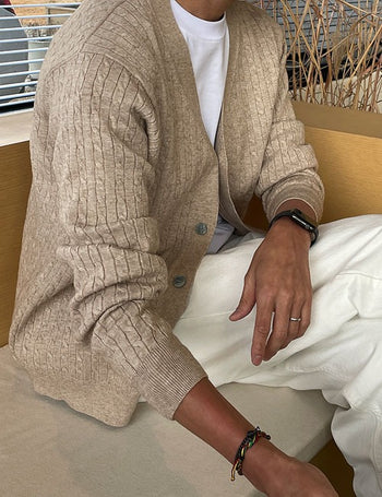 Cross cable cardigan (washable)