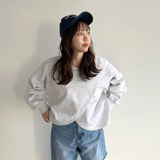 Slit sweatshirt