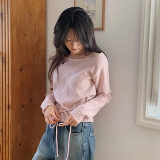 Boat neck soft knit