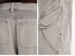 [Monterest] Washed Multi-Pocket 3D Cut Work Shorts