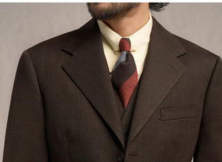 [CULTUM] 1930s Wool Blend Twill 3-Piece Suit