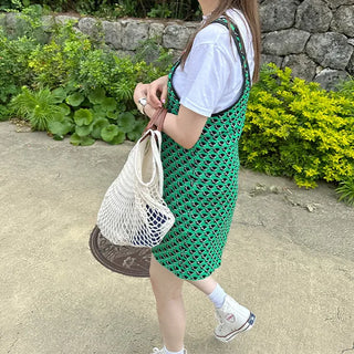 Patterned knit dress