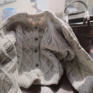 Cable cardigan