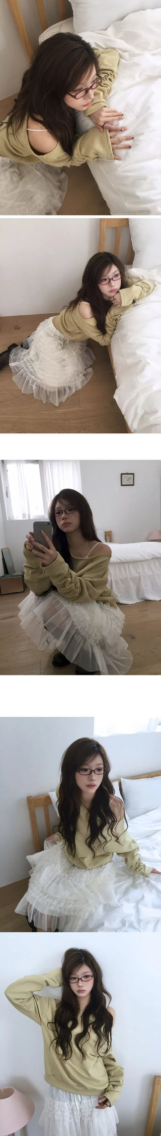 Anime Midi Frill Lace Skirt - 3 colors