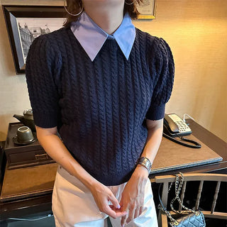 Colored Half Cable Knit