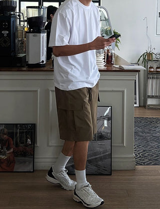 Basic Short Sleeve T-shirt with Sturdy Neck (6 colors)