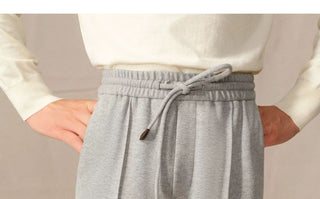 [CULTUM] Knit Drawstring Straight Pants