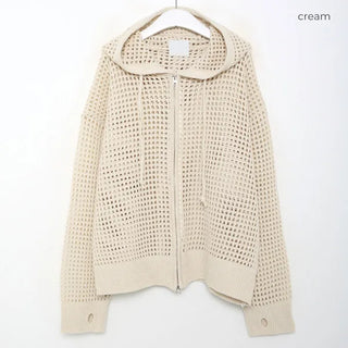 Unisex Mesh Hooded Zip-Up