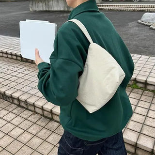 Oversized Half-Zip Color Sweatshirt