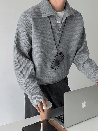 Carlin Double-Headed Collar Knit