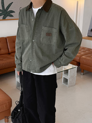Slow Pigment Crop Work Shirt