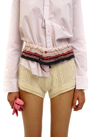 [Moromoro2] Cable Knit Shorts