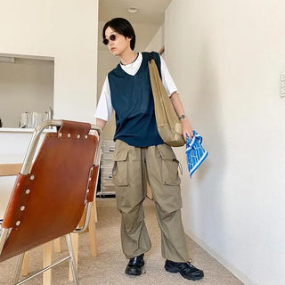 Linen knit vest